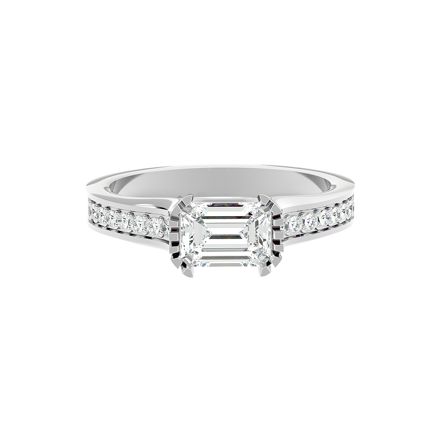 Trio Halo Diamond Ring