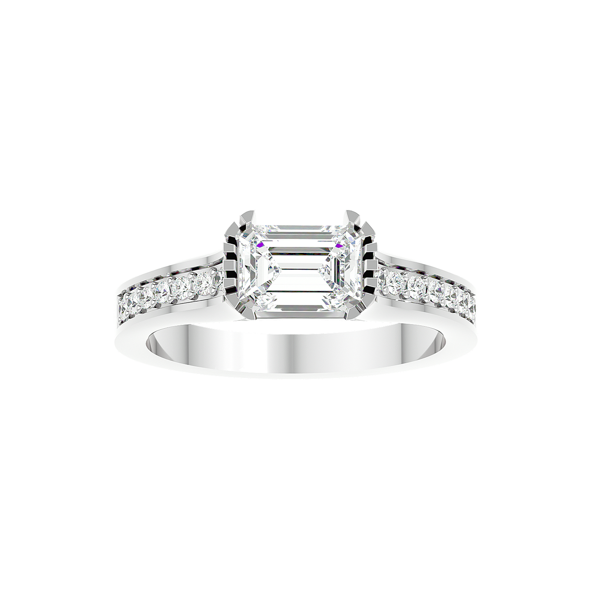 Trio Halo Diamond Ring