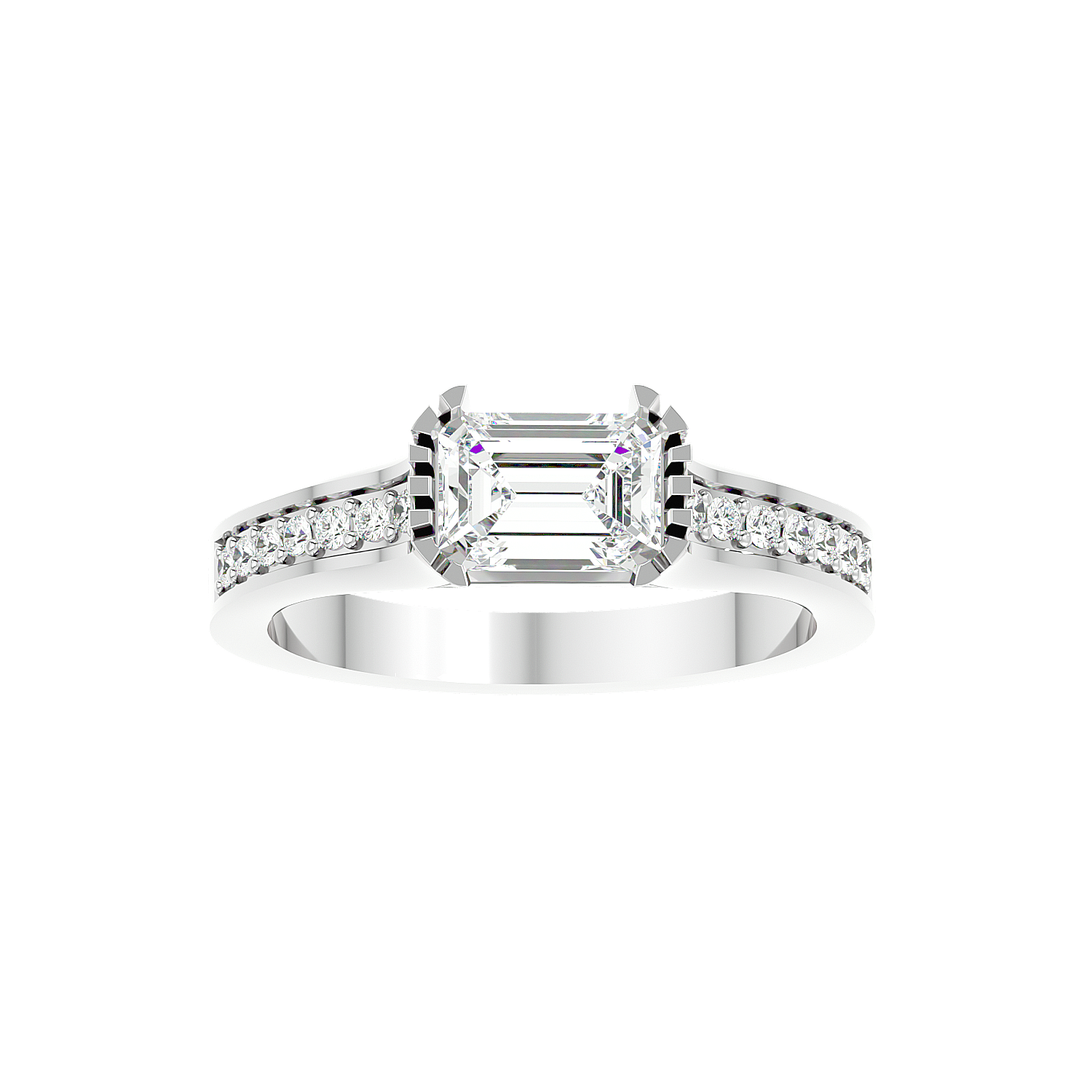 Trio Halo Diamond Ring