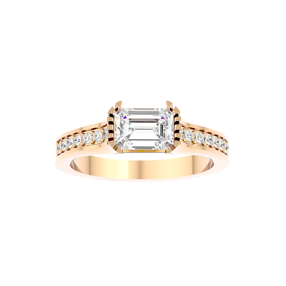 Trio Halo Diamond Ring