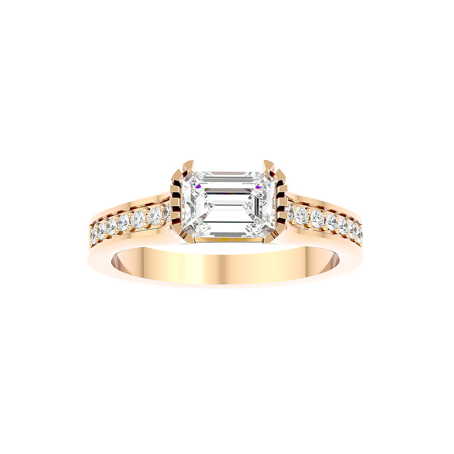 Trio Halo Diamond Ring