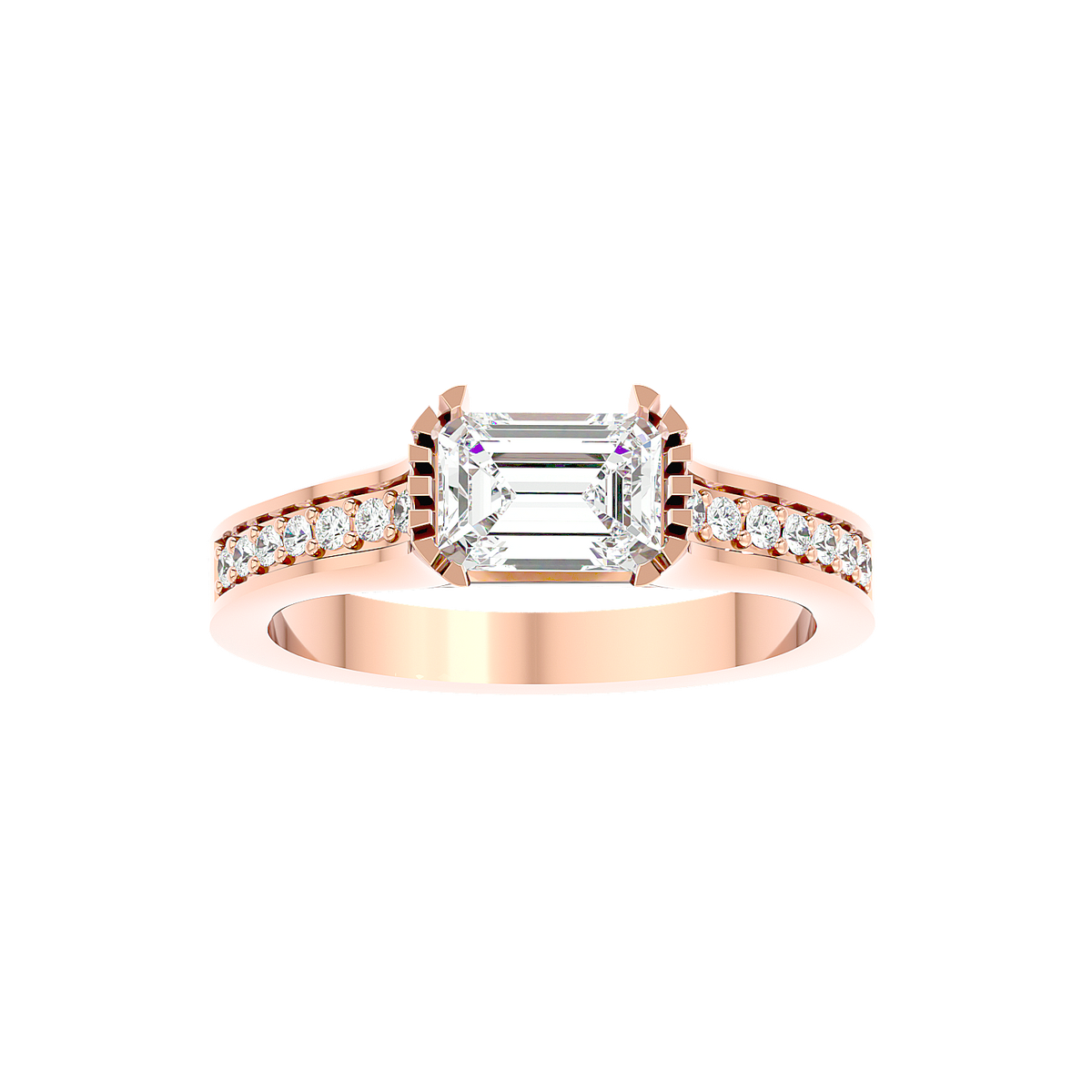 Trio Halo Diamond Ring