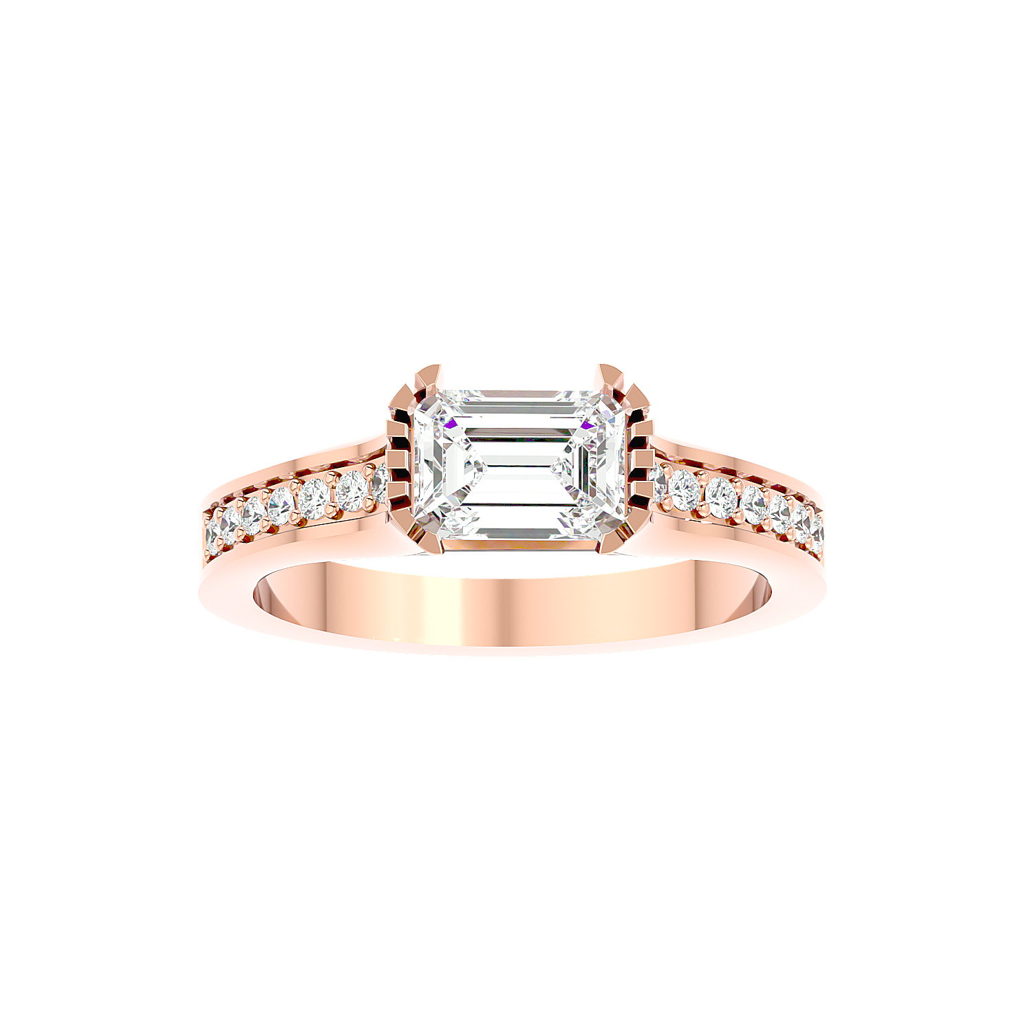 Trio Halo Diamond Ring