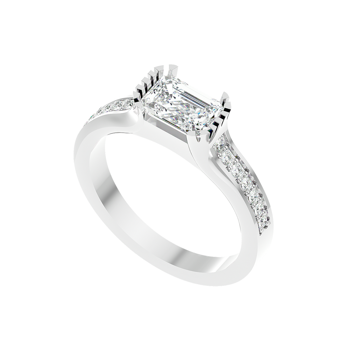 Trio Halo Diamond Ring