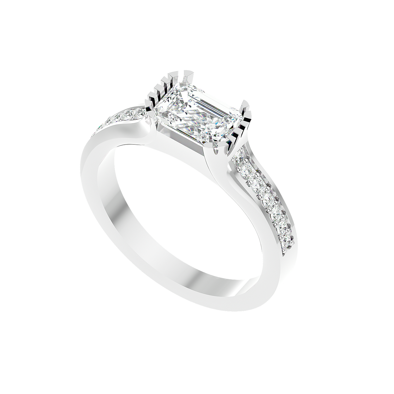 Trio Halo Diamond Ring