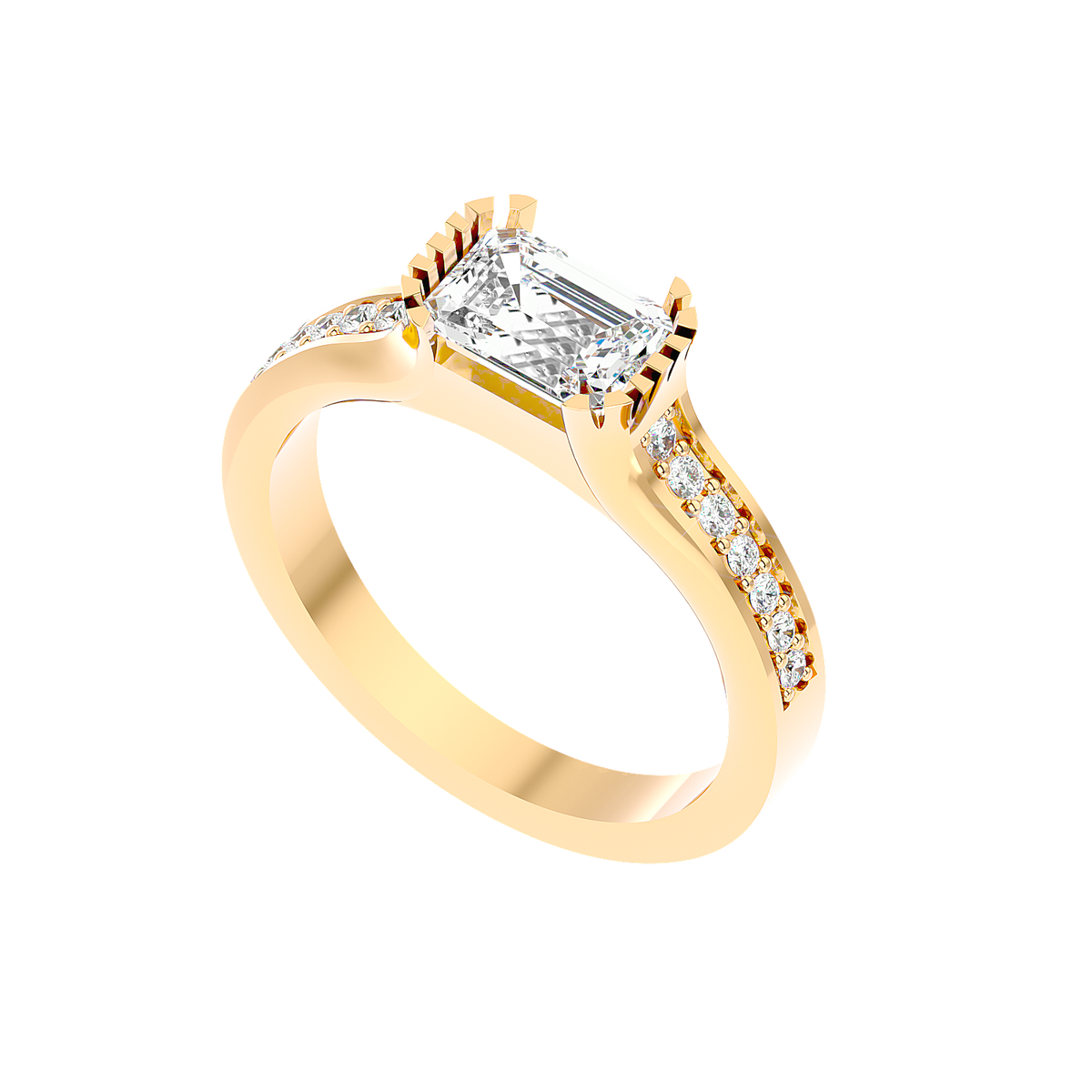 Trio Halo Diamond Ring