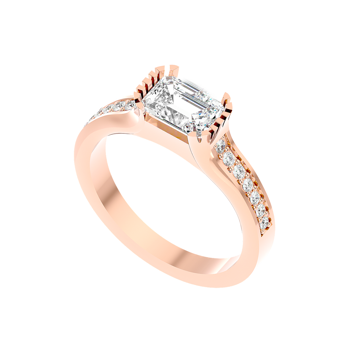 Trio Halo Diamond Ring
