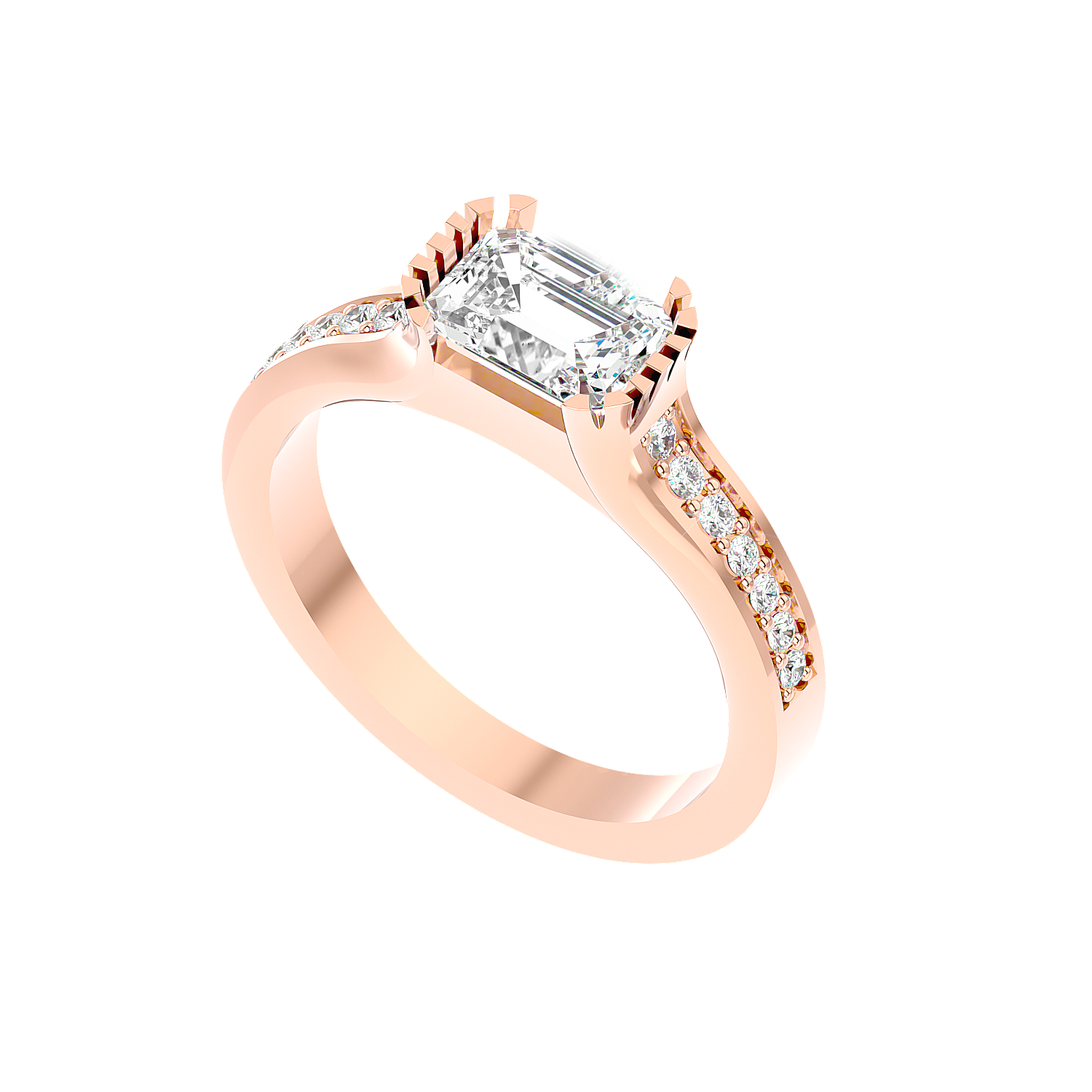 Trio Halo Diamond Ring