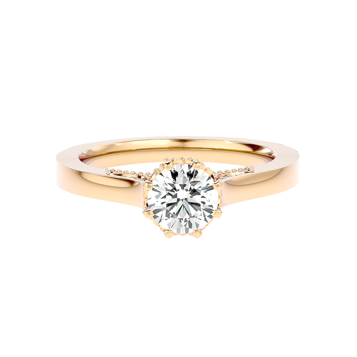 Vintage Milgrain Diamond Ring
