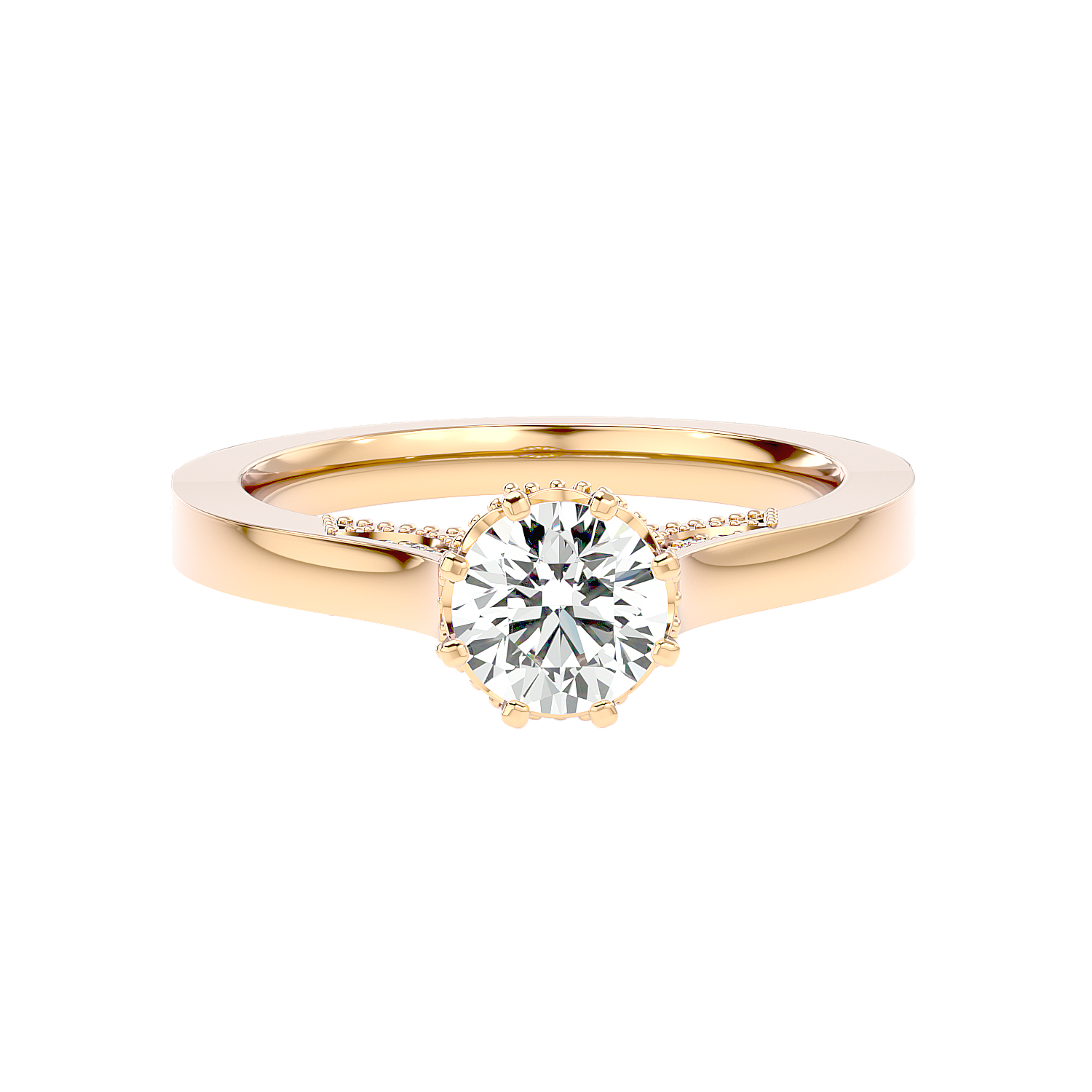 Vintage Milgrain Diamond Ring