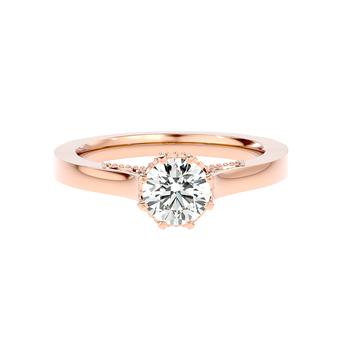 Vintage Milgrain Diamond Ring