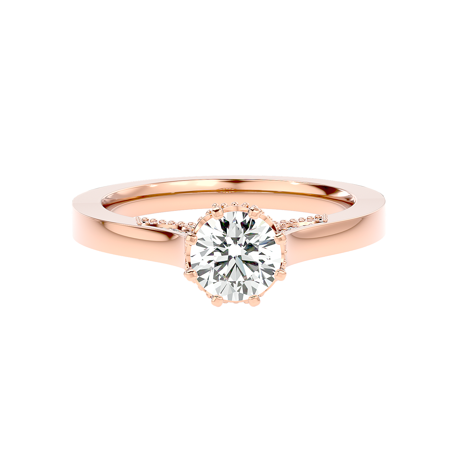 Vintage Milgrain Diamond Ring