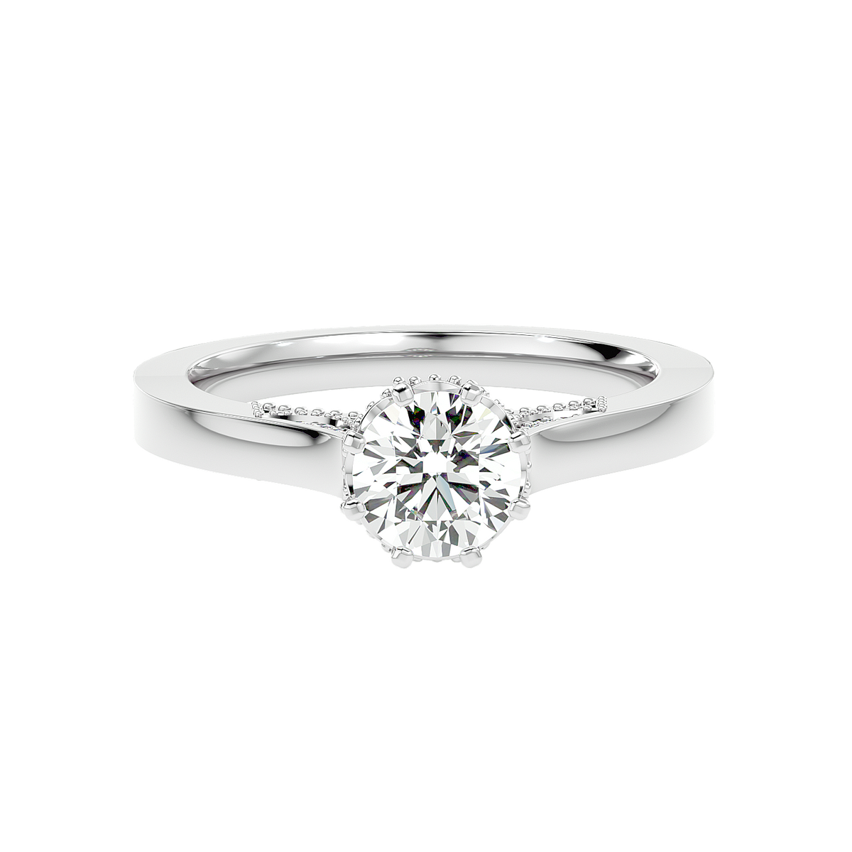 Vintage Milgrain Diamond Ring