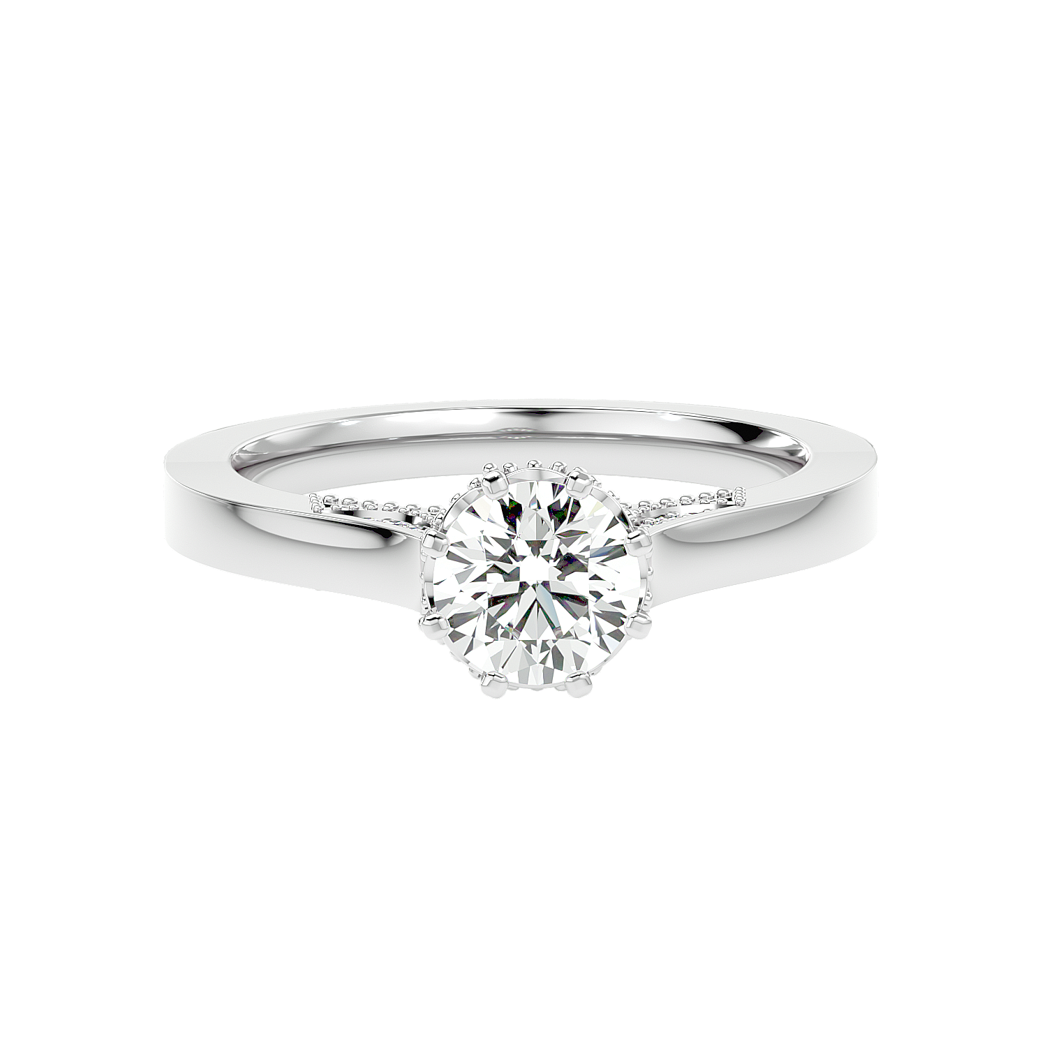 Vintage Milgrain Diamond Ring