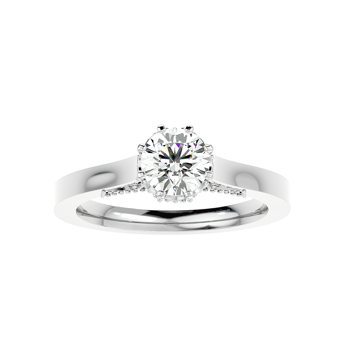 Vintage Milgrain Diamond Ring