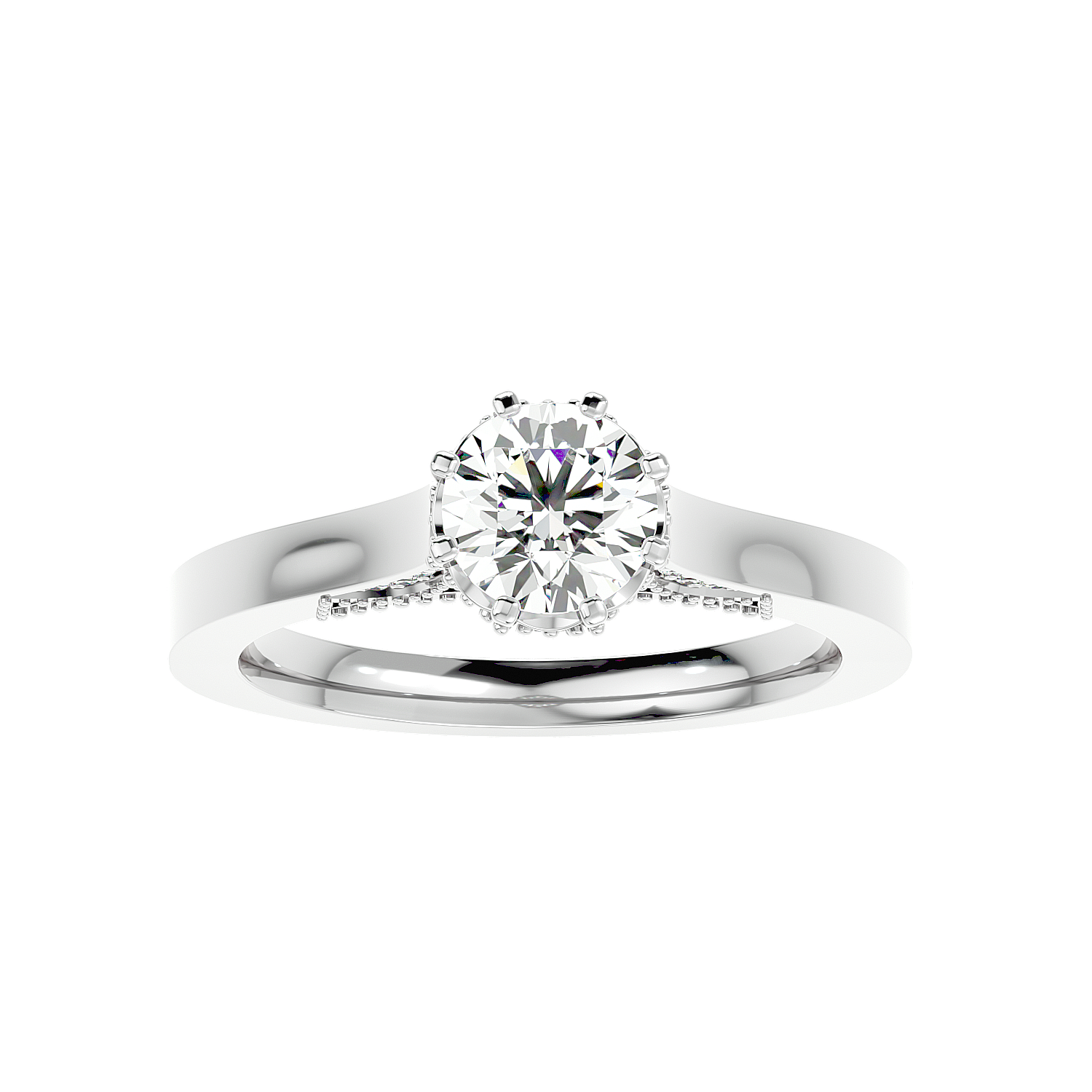 Vintage Milgrain Diamond Ring