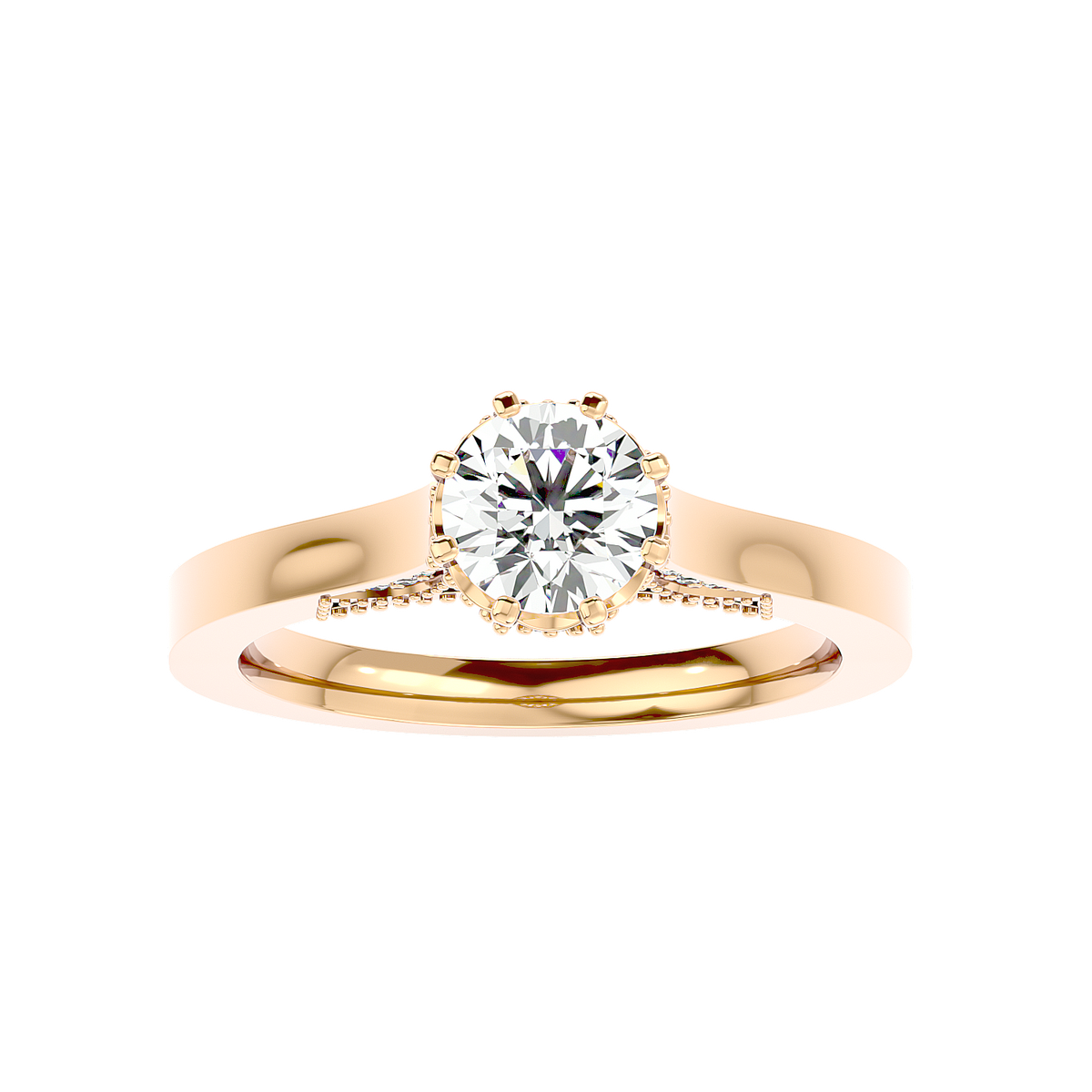 Vintage Milgrain Diamond Ring
