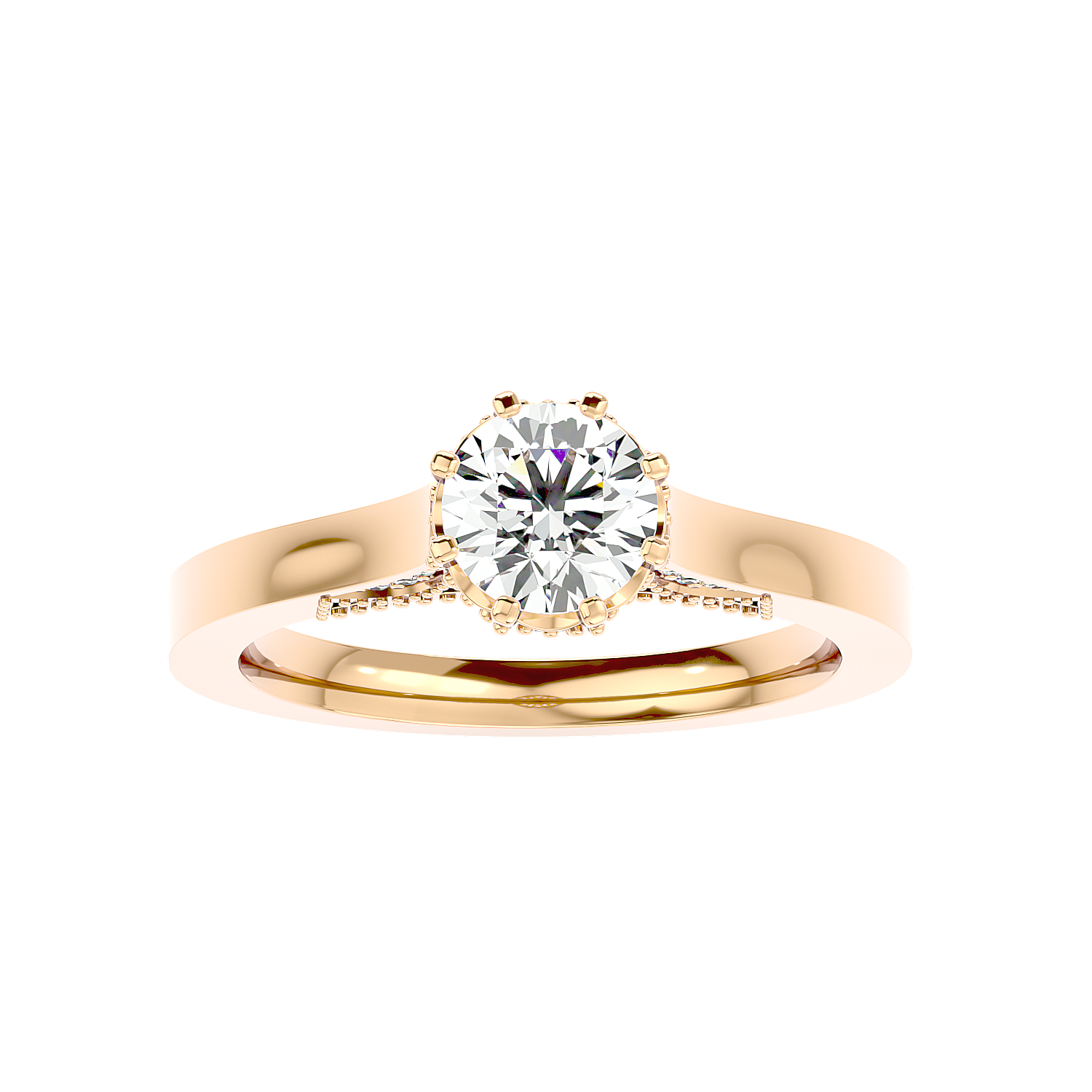 Vintage Milgrain Diamond Ring