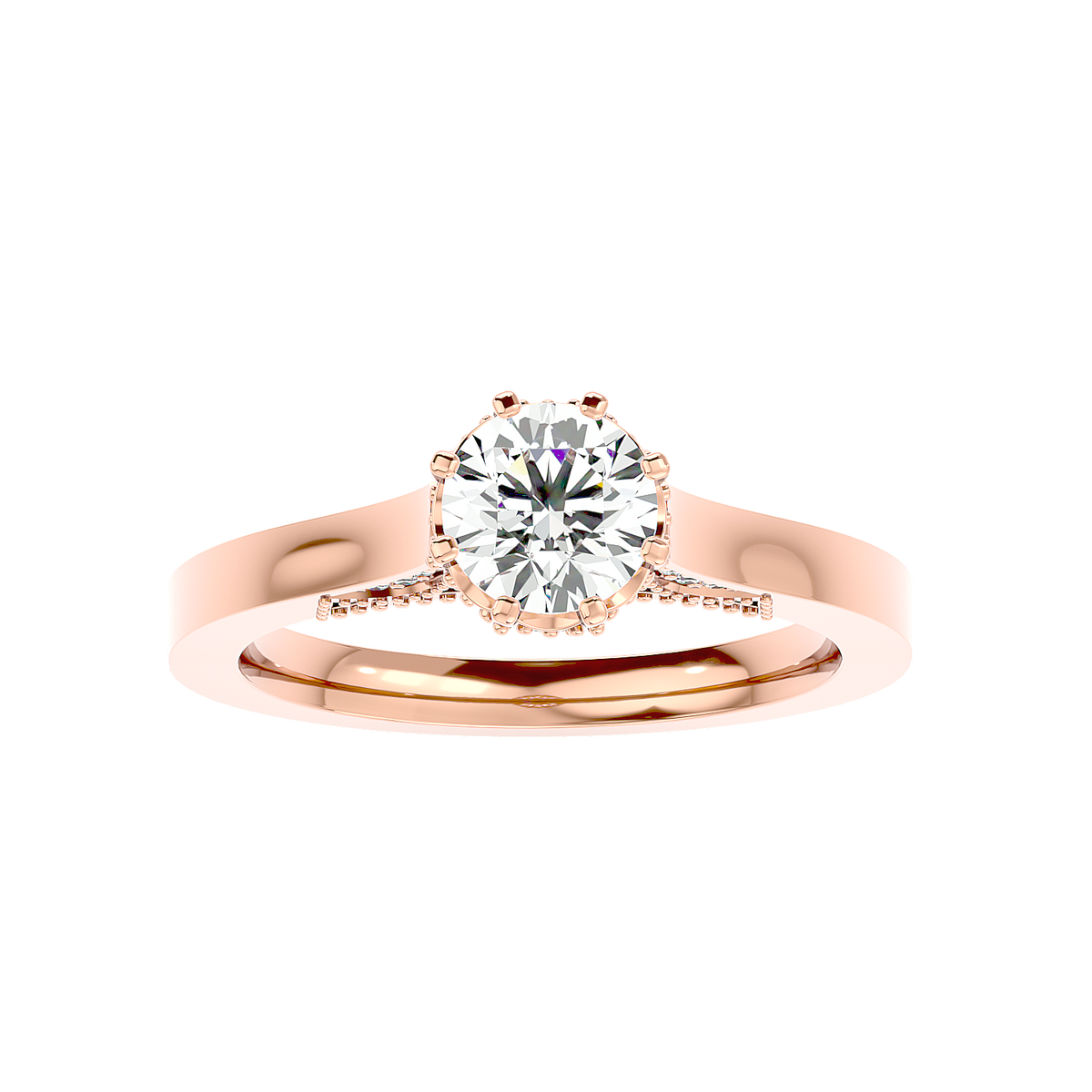 Vintage Milgrain Diamond Ring