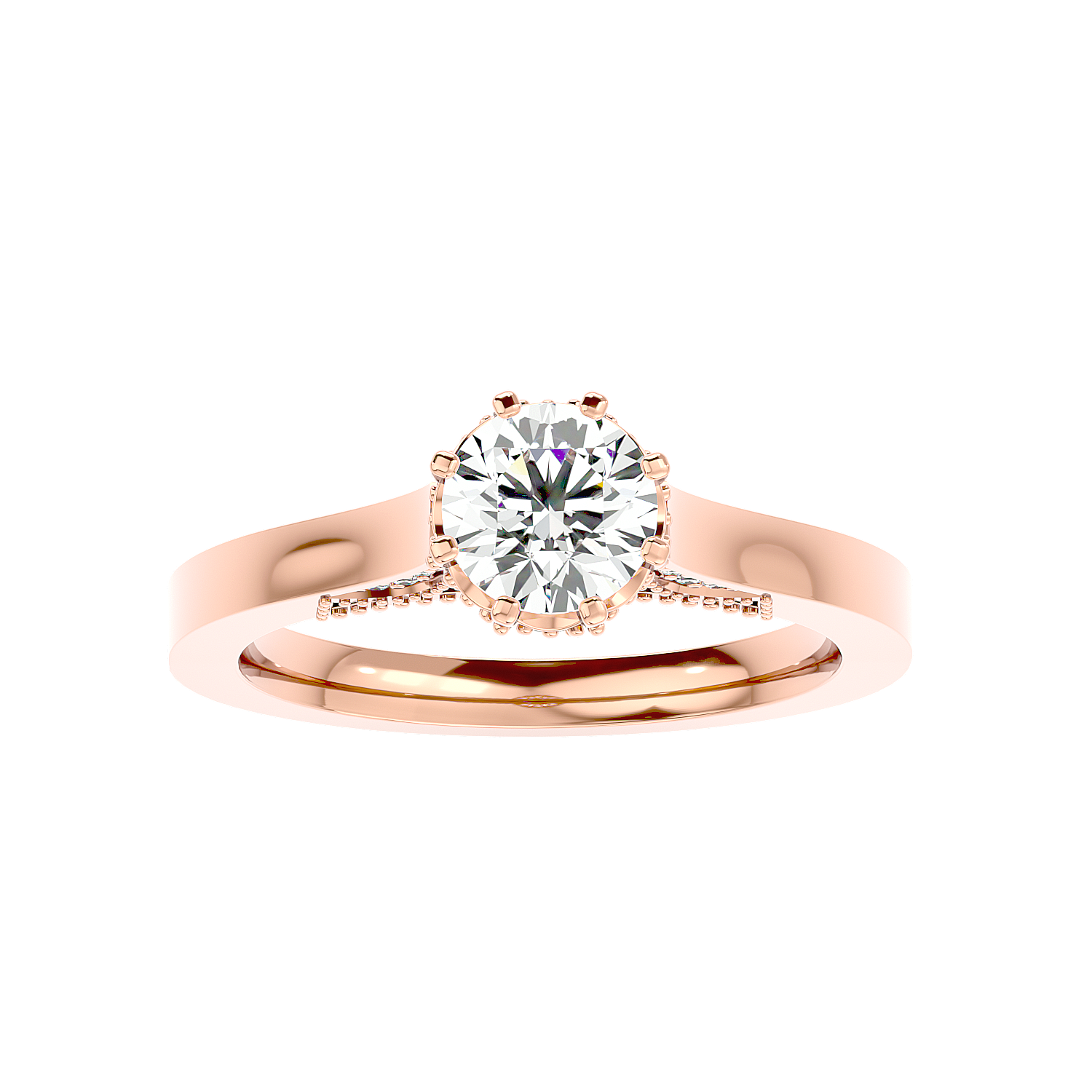 Vintage Milgrain Diamond Ring