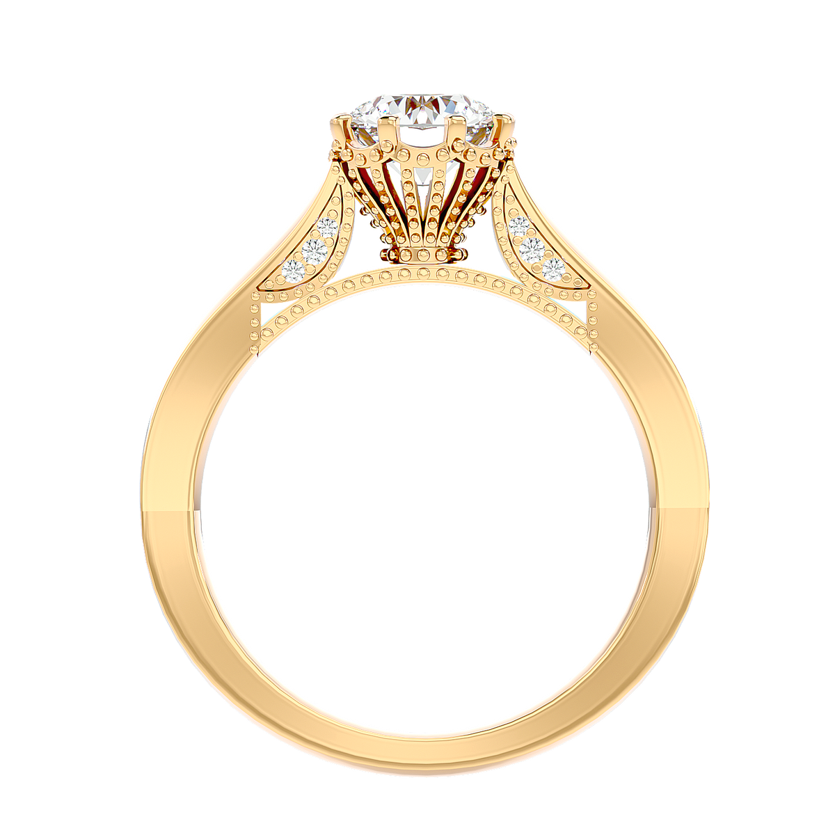 Vintage Milgrain Diamond Ring