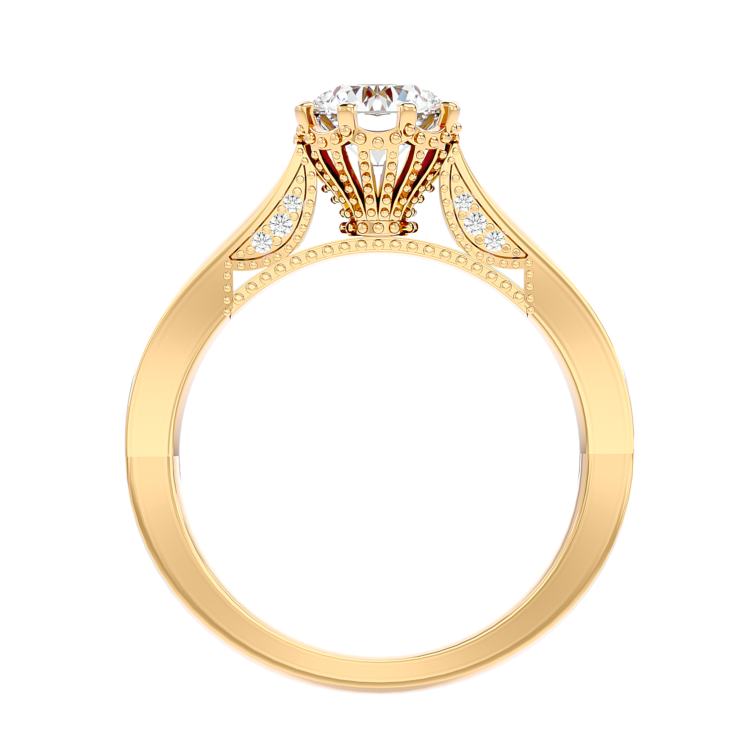 Vintage Milgrain Diamond Ring