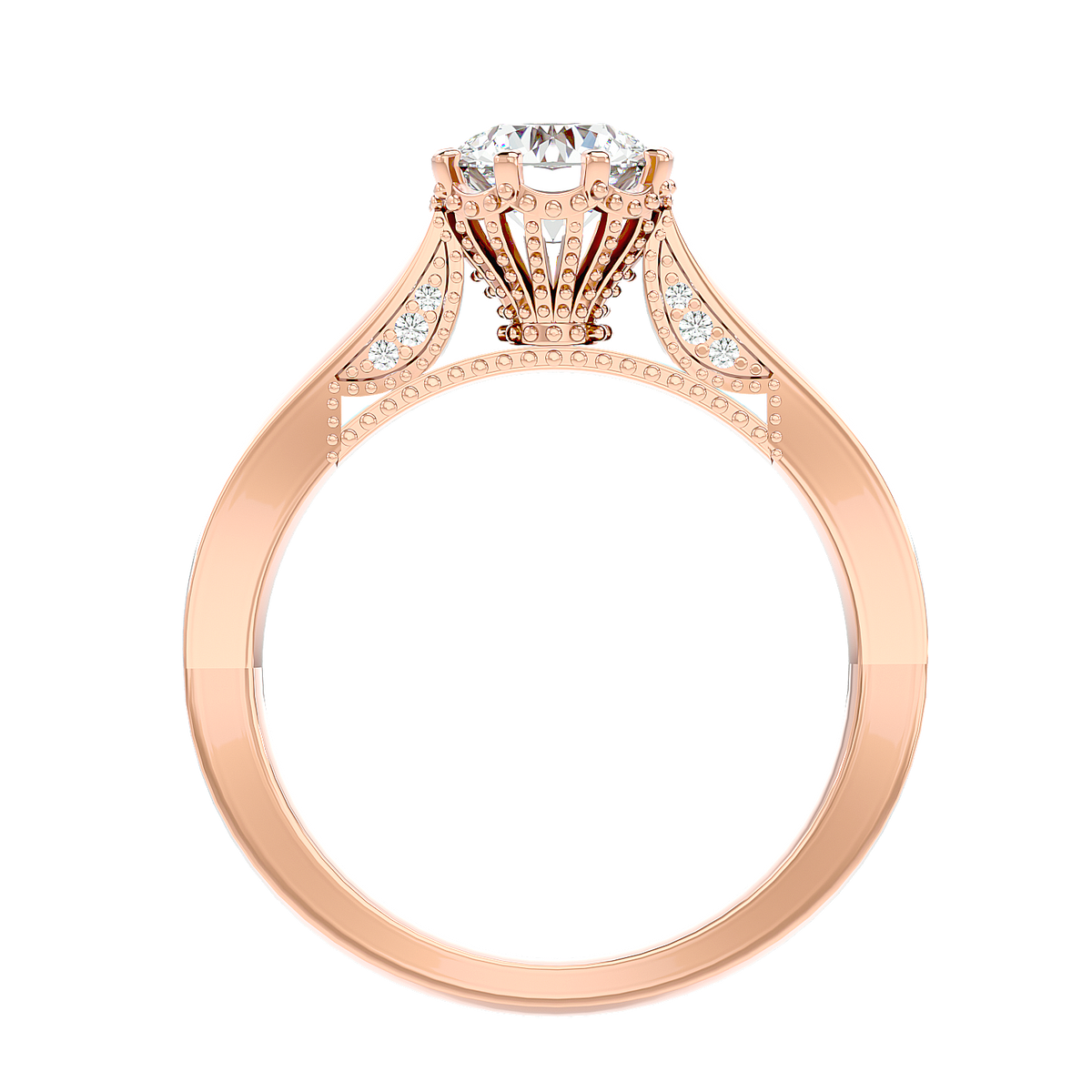 Vintage Milgrain Diamond Ring