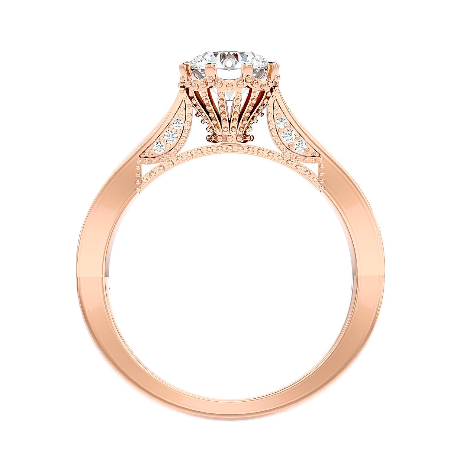 Vintage Milgrain Diamond Ring