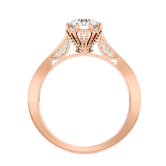 Vintage Milgrain Diamond Ring