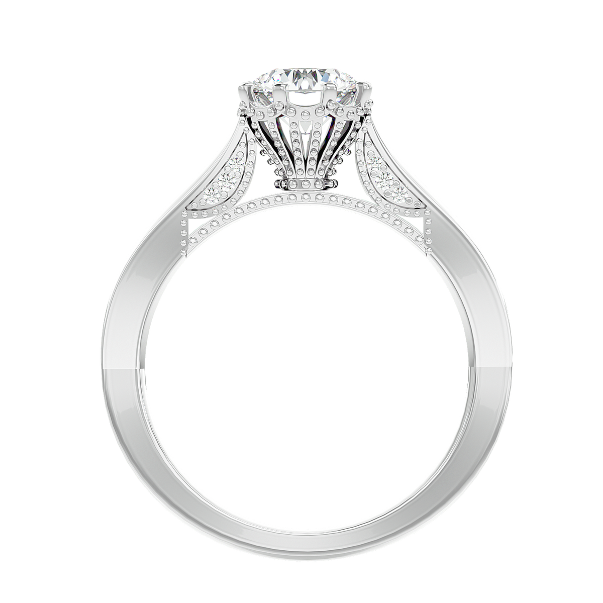 Vintage Milgrain Diamond Ring
