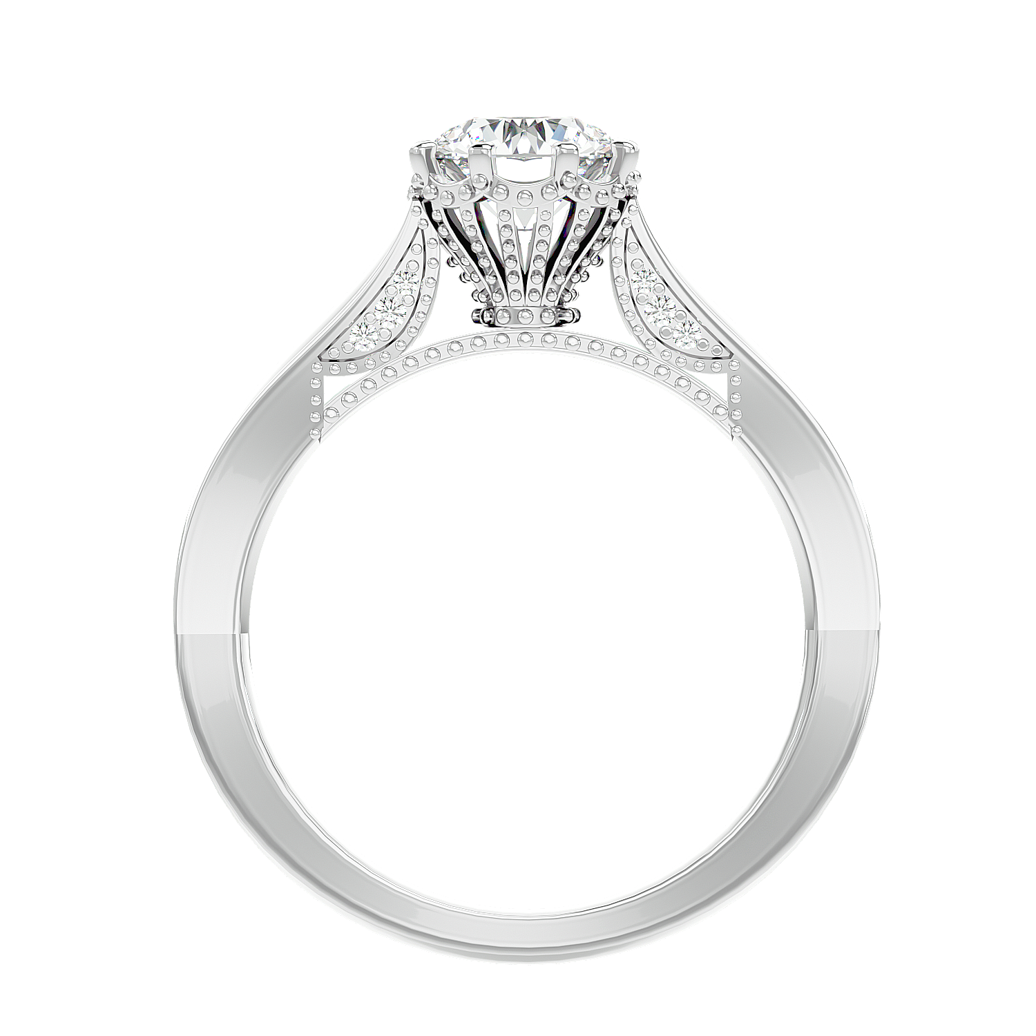 Vintage Milgrain Diamond Ring