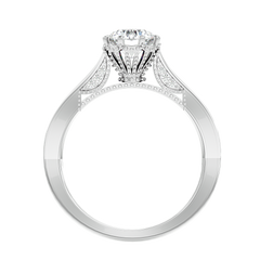 Vintage Milgrain Diamond Ring