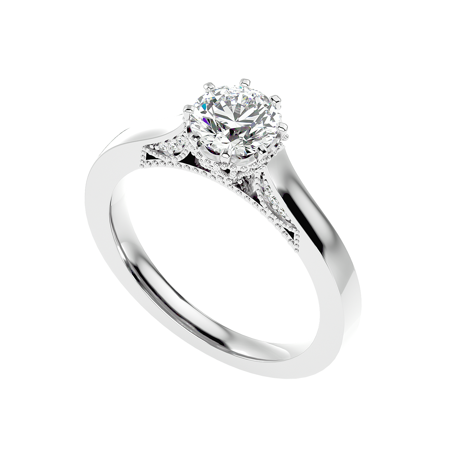 Vintage Milgrain Diamond Ring