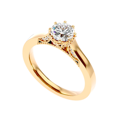 Vintage Milgrain Diamond Ring