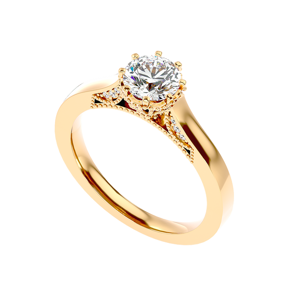 Vintage Milgrain Diamond Ring