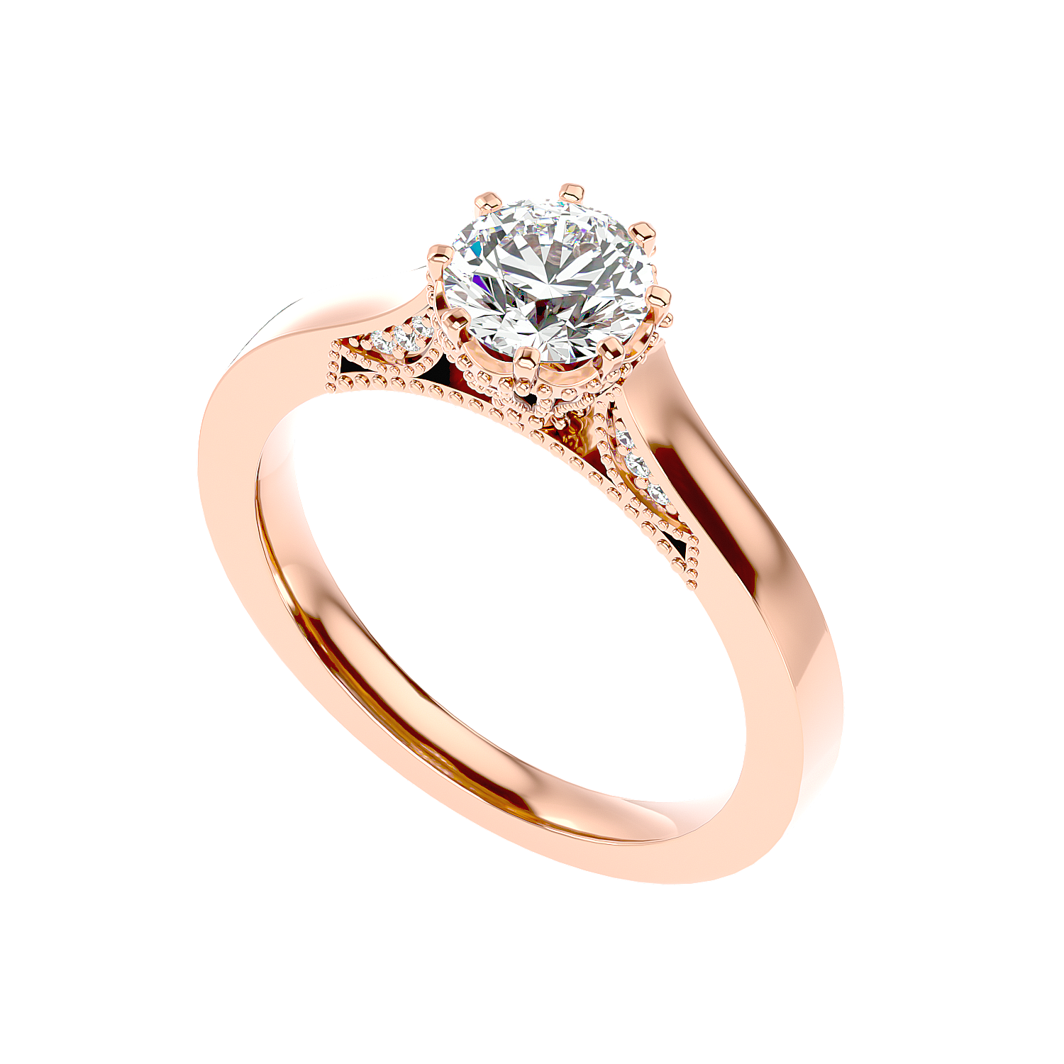 Vintage Milgrain Diamond Ring