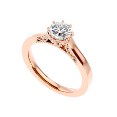 Vintage Milgrain Diamond Ring