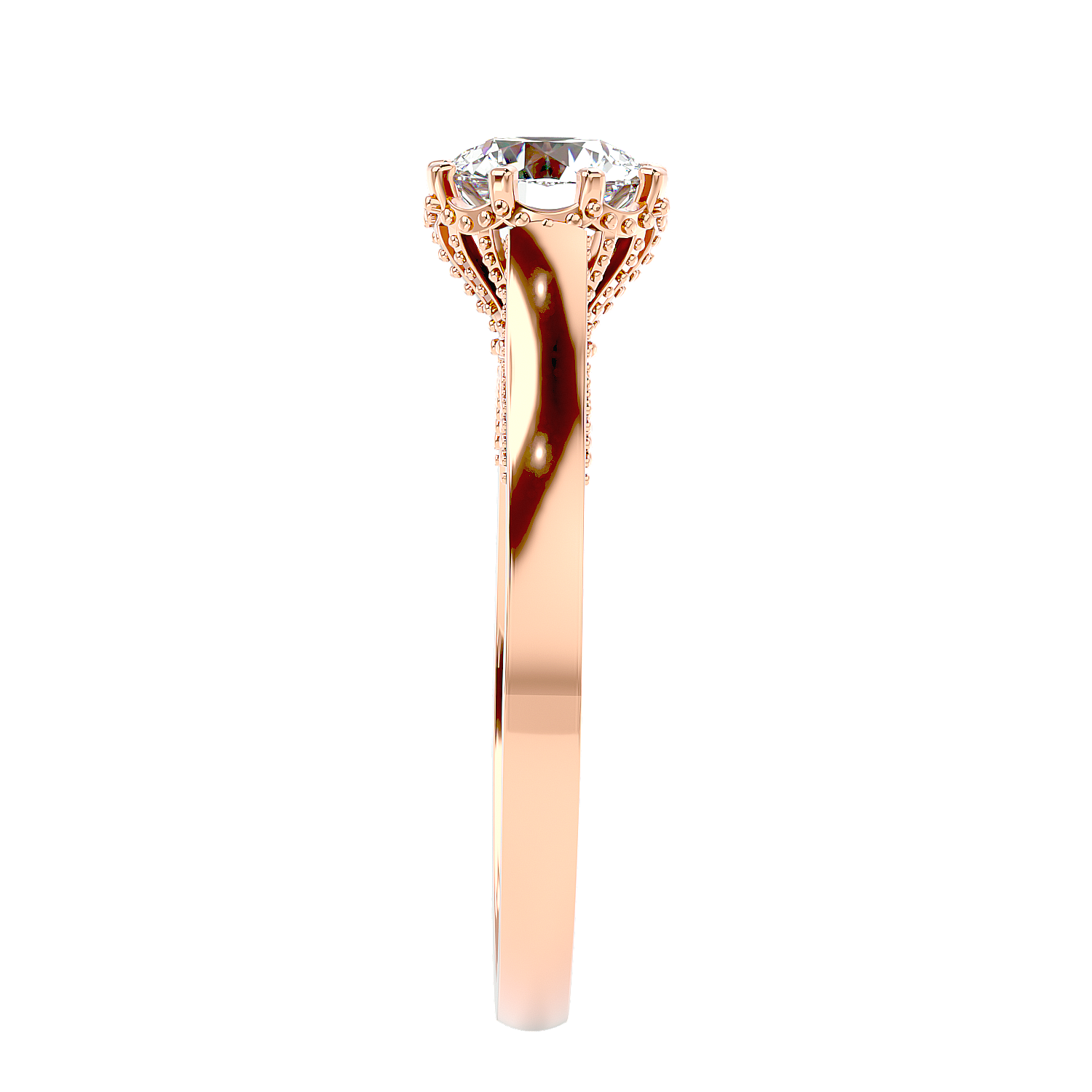 Vintage Milgrain Diamond Ring