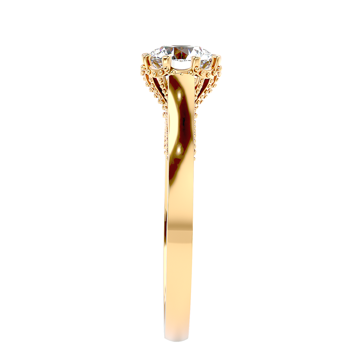 Vintage Milgrain Diamond Ring