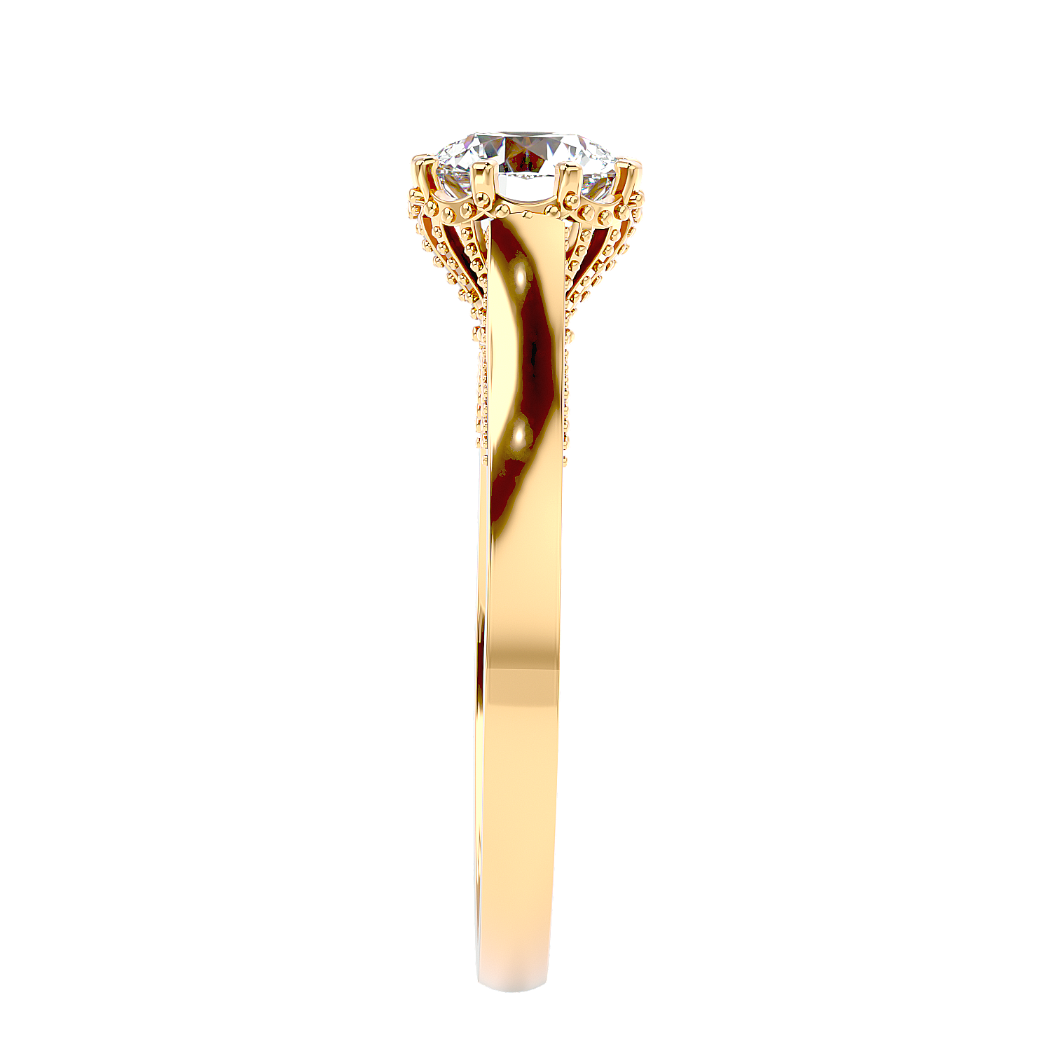 Vintage Milgrain Diamond Ring