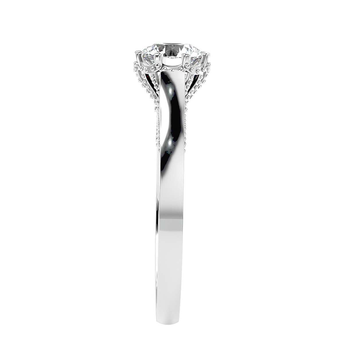 Vintage Milgrain Diamond Ring