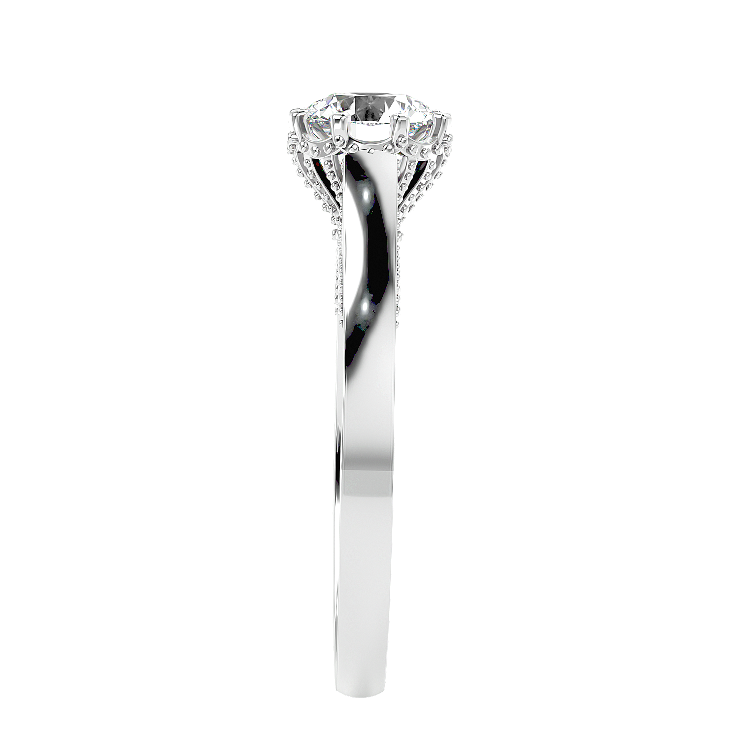 Vintage Milgrain Diamond Ring
