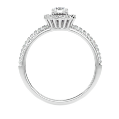 Triple Row Halo Diamond Ring