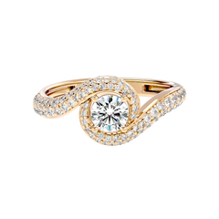 Swirl Bypass Diamond Ring