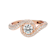Swirl Bypass Diamond Ring