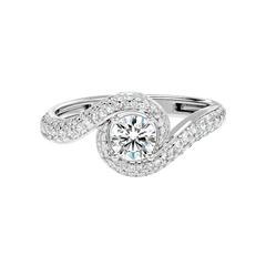 Swirl Bypass Diamond Ring