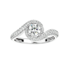 Swirl Bypass Diamond Ring