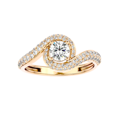 Swirl Bypass Diamond Ring