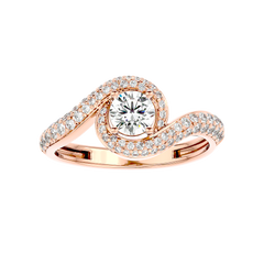 Swirl Bypass Diamond Ring