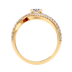 Swirl Bypass Diamond Ring